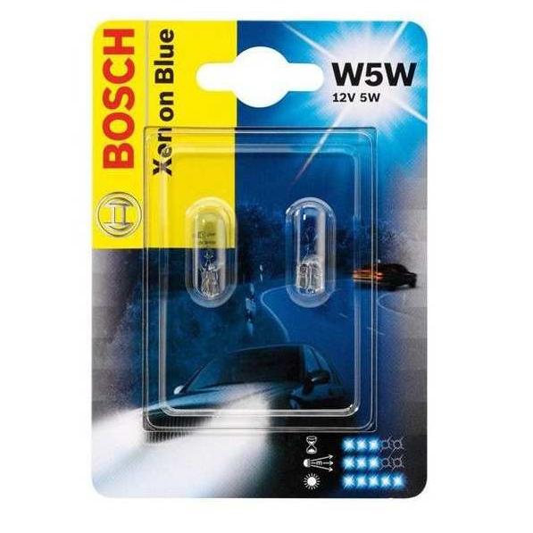 W5W 12V5W Xenon Blue автолампа 2шт (блiстер упаковка)