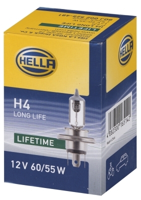 HELLA H4 12V 60/55W LONG LIGHT Автолампа (двойной ресурс)