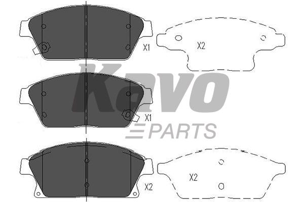 KAVO PARTS OPEL Тормозные колодки передн.Astra J,Mokka,Chevrolet Cruze 09- (16 )