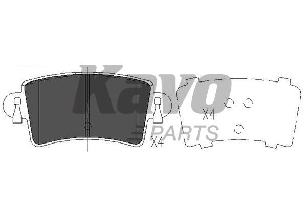 KAVO PARTS RENAULT Тормозные колодки задн.Master II Opel Movano 98-