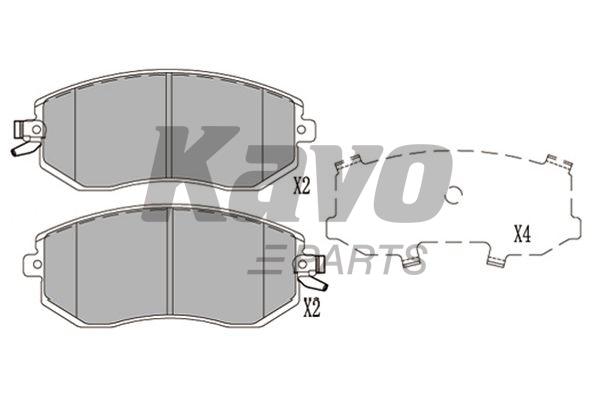 KAVO PARTS SUBARU гальмiвнi колодки переднi Forester(SG) 2.0,2.0S 02- Impreza,Legacy